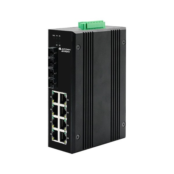 Avcomm 10-Port Industrial Unmanaged Ethernet Switch 4010GX2-AC - main